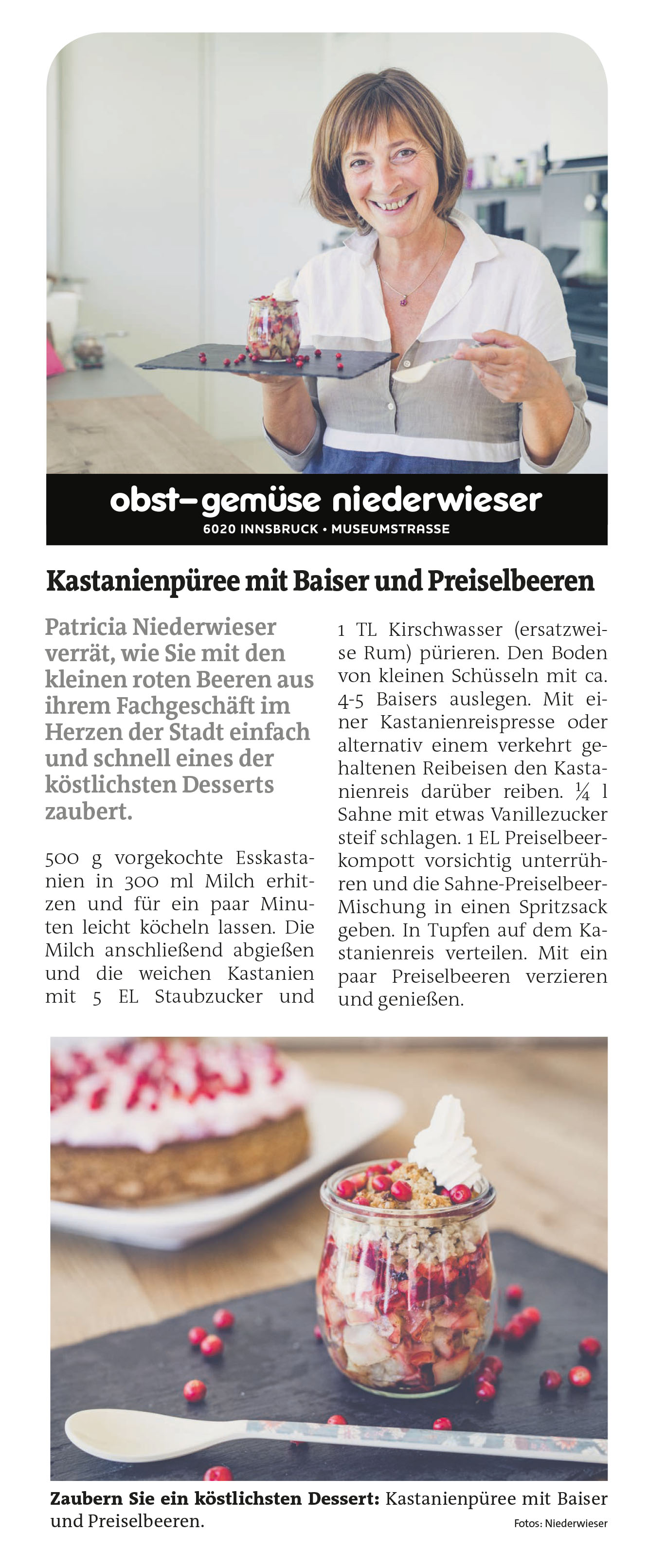 frisches Obst und Gemüse in Innsbruck